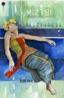 Dancerdies Mizbi - Watercolor On Paper Drawings - By Andrei Titaley, Expressionis Drawing Artist