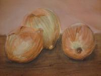 Cooking Onions - Watercololrs Paintings - By Filomena Peterson, Realism Painting Artist