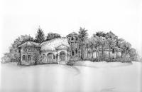 The Bhide House - Pencil Drawings - By Jared Ellis, Realism Drawing Artist