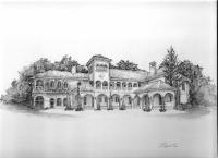 Bhide House Back - Pencil Drawings - By Jared Ellis, Realism Drawing Artist