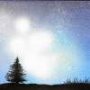 Sapphire  Sky - Acrylic Paintings - By Maureen Rocks-Moore, Landscape Painting Artist