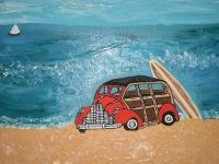 Classic At The Beach - Acrylic Paintings - By Lois Cannon, Nature Painting Artist