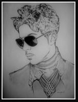 Prince - Pencil Drawings - By Dianna Gamill, Pop Drawing Artist