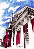Our Lords House - Pen  Ink W Water Colors Paintings - By Daren Tanner, Greeting Cards Painting Artist