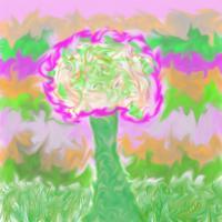 Blurry Tree - Diginal Drawings - By Paw Htoo, Drawing Style Drawing Artist