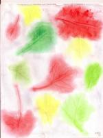Colorful Leaves - Diginal Drawings - By Paw Htoo, Drawing Style Drawing Artist