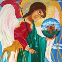 St Gabriel - Acrylics Paintings - By Elena Martynova, Add New Artwork Style Painting Artist