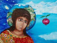 Pomegranate Cognition 116 Cm  89 Cm - Acrylics Paintings - By Elena Martynova, Add New Artwork Style Painting Artist