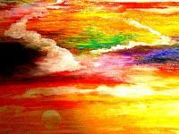 Sky Crazy Sky - Acrylic Paintings - By Joe Scotland, Impreesion Painting Artist