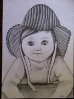 Cute Baby - Pencils Drawings - By Cheena Kaushal, Pencil Sketch Drawing Artist