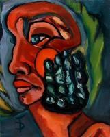 Daniela Isaches Works - Thinking Woman - Oil On Canvas