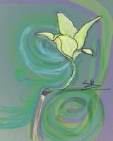 Paint An Fluidity In A Flower - Photoshop Paintings - By Skyler Kerr, By Me Painting Artist