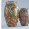 Vases - Glass Paints Glasswork - By James Woollen, Art Deoc Stained Glass Glasswork Artist