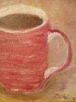 Coffee For Two - In One    -                       Sold - Oil Paintings - By Dana Chabino, Impressionism Painting Artist