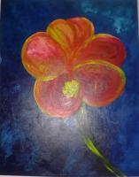 Hibiscus Float - Acrylic Paintings - By Audrey G, Perception Painting Artist