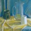 Three Vases - Mixed Media Paintings - By Elena Oleniuc, Realism Painting Artist