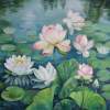 Lotus Flowers - Oil Paintings - By Elena Oleniuc, Decorative Painting Artist
