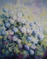 Chrysanthemums - Acrylic Paintings - By Elena Oleniuc, Decorative Painting Artist
