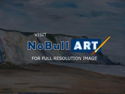 Irish Land And Seascape - White Cliff Beach - Oil On Canvas Panel