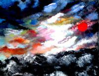 Above The Abstract Sky - Acrylic On Canvas Paintings - By Joe Scotland, Seaskyscape Painting Artist