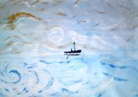 Swirls On The Sea Swirls In The Sky - Acrylic On Canvas Paintings - By Joe Scotland, Seaskyscape Painting Artist