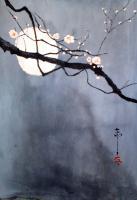Japanese Style Painting - Moon Delight - Acrylic On Canvas