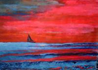 A Beautiful Sea - Acrylic On Canvas Paintings - By Joe Scotland, Seaskyscape Painting Artist