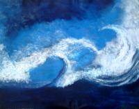 Storm Waves - Acrylic On Canvas Paintings - By Joe Scotland, Seascape Painting Artist