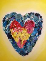 Heart - Mixed Media Mixed Media - By Jillian Romansky, Whimsical Mixed Media Artist