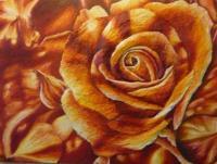 3D Rose - Oil On Canvas Paintings - By Suzanne Clapp, Realism Painting Artist