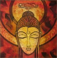Buddha 2 - Oil On Canvas Paintings - By Chelian Chelian, Abstract Painting Artist