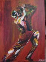 Tango I - Acrylic Paintings - By Ivenka Salinas, Expresionism Painting Artist