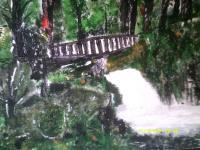 Rushing Waters - Acrylic On Canvas Board Paintings - By Timothy Wilkie, Landscape Painting Artist