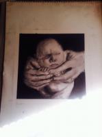 The Baby - Charcoal Drawings - By Earnest Jones, Portrait Drawing Artist