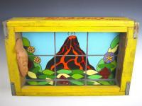 Volcano In The Clearing - Ceramics Coke Boxes Found Art Ceramics - By Stephen Hearne, Coke Box Murals Ceramic Artist