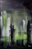 The Mist - Oil  Acrylic On Canvas Paintings - By Peggy Garr, Modern Abstract Contemporary Painting Artist