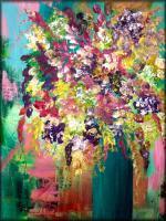 Add New Collection - Flowering 2 - Oil  Acrylic On Canvas
