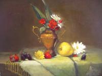 Fruit And Flowers - Oil Paintings - By Ann Holstein, Realism Painting Artist