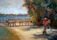 Landscape - Painting At Cedar Key - Oil