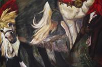 Tribute To Vasnetsov Three Bogatir - Acrylic Paintings - By Iryna Ivanova, Abstract Painting Artist