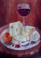 Cheese Plater - Pencil Drawings - By Iryna Ivanova, Realism Drawing Artist