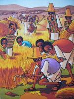Harvest - Acrylics On Canvas Paintings - By Nebiyu Assefa, Traditional Painting Artist