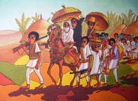 Wedding - Acrylics On Canvas Paintings - By Nebiyu Assefa, Traditional Painting Artist