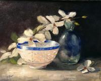 Rice Grain Porcelain Bowl - Oil Paintings - By Beth Pendleton, Realism Painting Artist