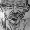 The Smiling Bushman - Charcoal Drawings - By Gerald Botha, Black And White Drawing Artist
