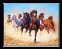 Horses - Canvas Paintings - By Ashish Vasani, Oil On Canvas Painting Artist