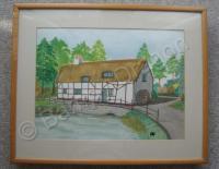 15Th Century Fulling Mill - Water Colour Paintings - By Bampy Dragon, Self Style Technique Painting Artist