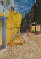 Impressionism - Impresion Of Van Gough Street Cafe - Water Colour