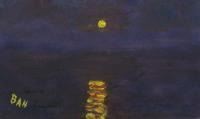 Midnight Sun - Oil On Oil Pad Paintings - By Bampy Dragon, Impressionism Painting Artist