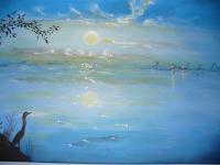 B Sunset - Acrylic Paintings - By Raza Mirza, Freestyle Painting Artist